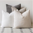 LANANAS Neutral Couch Throw Pillow Covers 18x18 Inch Set of 4 Decorative Farmhouse Boho Throw Pillows for Living Room, Couch, Bed, Sofa Soft Corduroy Accent Home Decor (Neutral, 18x18 Inch)