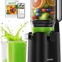 Aeitto Cold Press Juicer, 5.3" Extra Wide Feed Chute, Juicer Machines for Whole Vegetables & Fruits, 1.7L Large Capacity, High Juice Yield,Slow Masticating Juice Extractor,Self Feeding,Easy to Clean