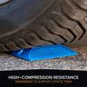 Blue Road Reflectors For Fire Hydrant Pack of 2 + Adhesive Pads | 4 by 4 inch Street Pavement & Asphalt Stud Markers | Reflecting for Speed Bumps, Sidewalks, Pedestrian Crossings, Freeways & Driveways