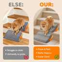 Silipull 6 Pcs 40d Density Foam Dog Ramp for Stairs, Portable 2-Step Modular Pet Ramp for Elderly Injured Pets, Non-Slip Lightweight Dog Stairs for Small Dogs Cats Grey Pet Ramps to Get on Couches