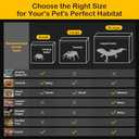 Reptile PC Terrarium,Spider Tank Starter Kit, Leopard Gecko Container,Tarantula Cage, Hermit Crab Habitat,Lizard Enclosure,Insect Housing,Jumping Spider Enclosure,Small Bearded Dragon Vivarium (XL(15.74*9.84x7.8IN), Slide Lid Tank)