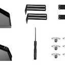 Small Wall Mounted Floating Corner Shelves Metal Black Pack of 2