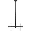 Ceiling Swivel TV Mount for 37 to 90 inch Screens, Telescoping Height Adjustment with 5ft Extension Pole, Fits Pitched/Vaulted Roof, VESA up to 800x400, Black, MOUNT-VC90-5, Size: 5 ft