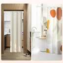 Shower Curtain Rod 31-80 in Adjustable Curtain Rod No Drilling Tension Shower Rod Stainless Steel for Bathroom Room Divider, White