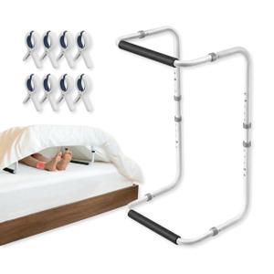 VEXEL Blanket Lifter for Feet, Adjustable Blanket Support Bar for Foot of Bed, Metal Foot Cradle for Neuropathy, Surgery Recovery & Arthritis Relief, Includes 8 Bed Sheet Clips & 2 Anti-Slip Mats