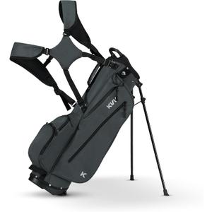 KVV Junior Golf Bag, Lightweight Golf Stand Bag for Young Players for Ages 4-6,6-8,9-12, 12 and Up (Charcoal)