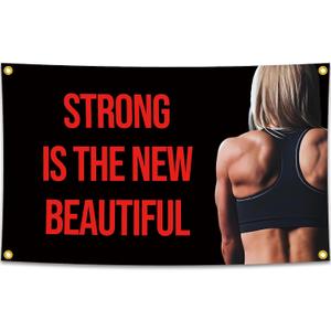 5x3 FT Gym Banner Motivational Fitness Inspirational Workout Tapestry, 60"L x 36"W