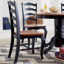 Homestyles French Countryside Black Dining Chairs, Set of 2, unspecified