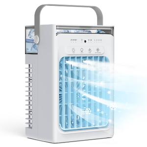 Portable Air Conditioners, 3-in-1 Portable AC Unit, Personal Air Cooler with 1000ml Tank2/4/6H Timer, USB Charging Cooling Fan for Indoor Office Bedroom