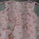 KUTUMAI Floral Corset Midi Dress Flowy Slit Summer Spring Wedding Guest Dresses for Women Sundress with Pockets, Size L