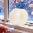 Sunroda Window Sealing Tape Weather Stripping Tape 2 Inch x 35 Yards Residue Free Clear Window Insulation for Shower Glass Gaps and Doors Seal Windproof Tape (2 Inch x 35 Yards)