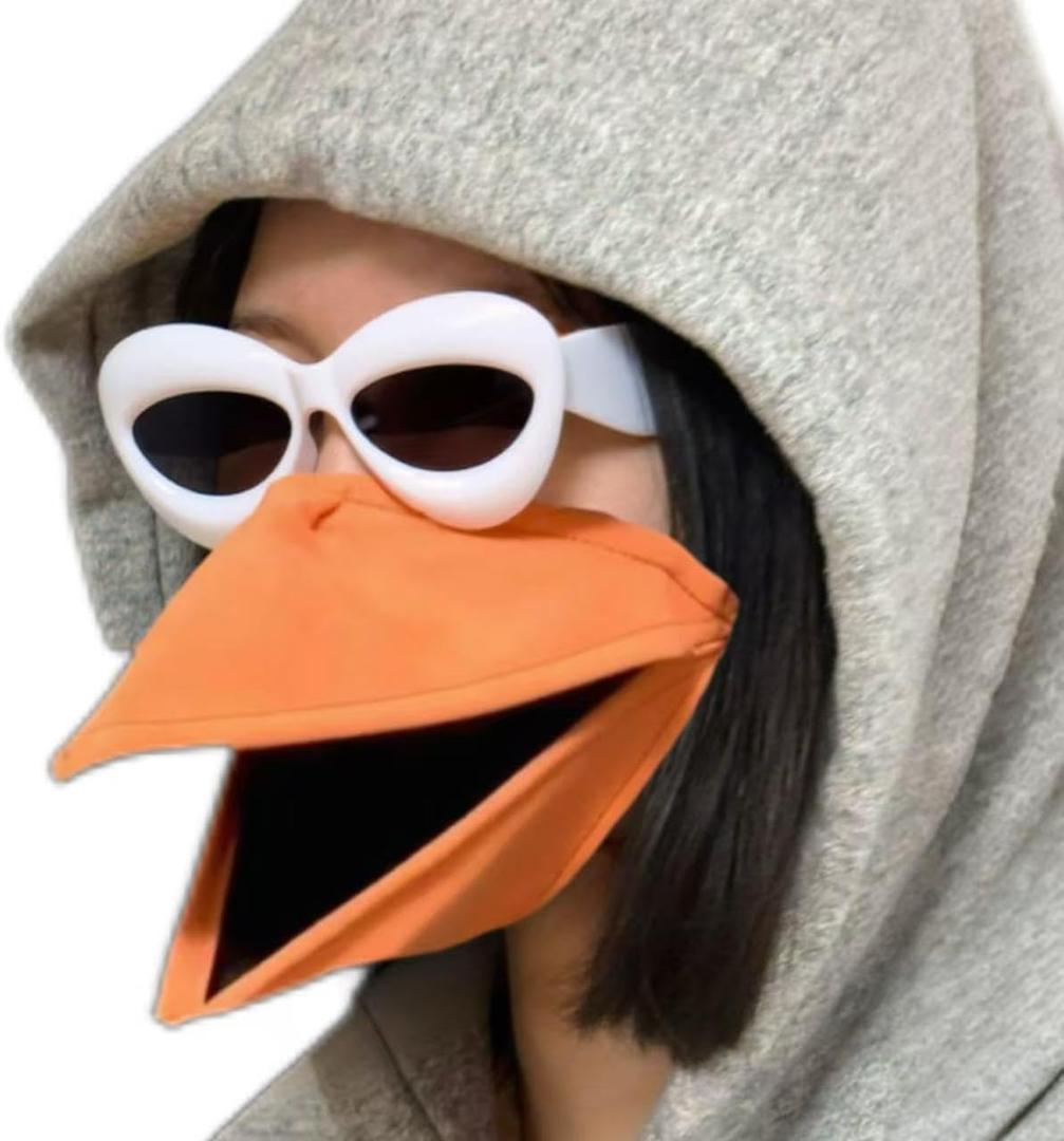 Bird Beak Mask and Sunglasses Set Fun Animal Costume for Halloween, Parties, Cosplay, Birthday Decorations