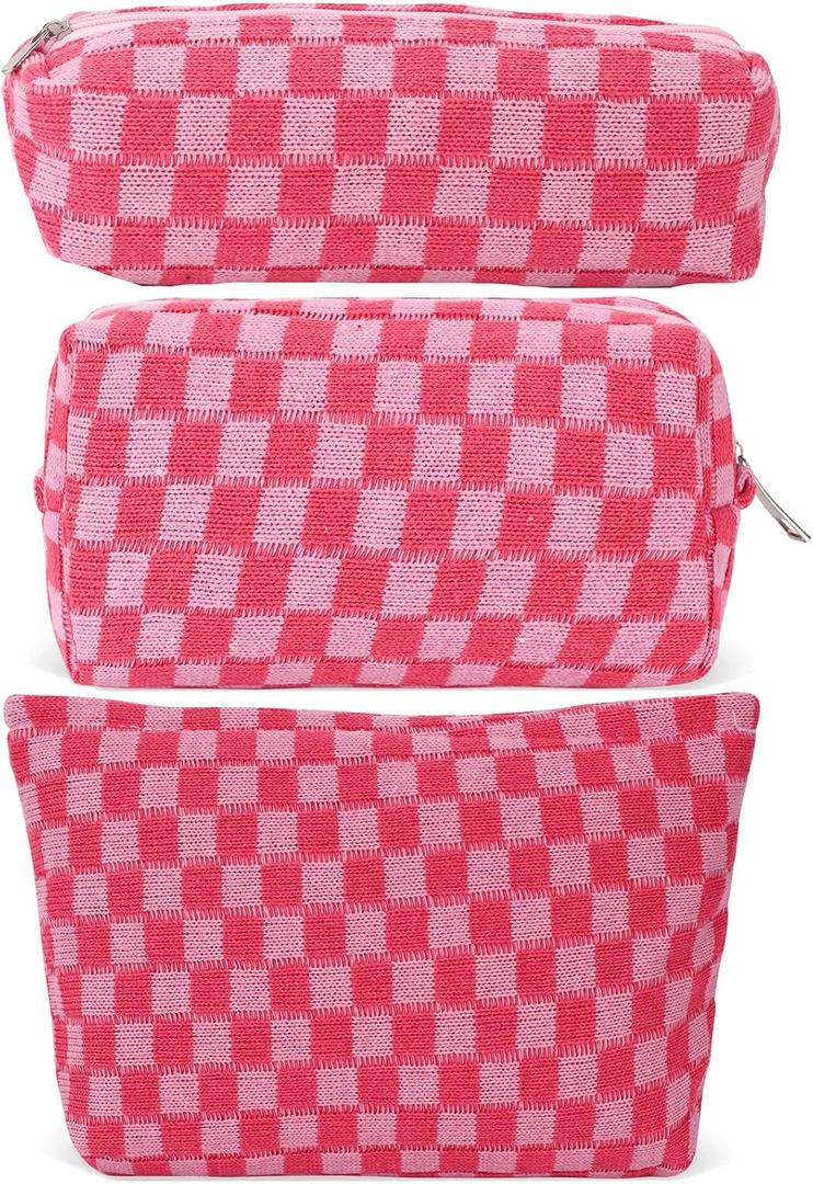 LYDZTION Makeup Bag Cosmetic Bag for Women,1Pcs Large Capacity Makeup Bags and 1Pcs Pencil Case Makeup Brushes Storage Bag Travel Toiletry Bag Organizer