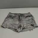 Women Casual High Waisted Denim Shorts Frayed Raw Hem Ripped Jeans Shorts, Medium