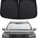 Windshield Sun Shade for Honda Pilot 2016-2025, Front Window Shades Custom Fit for Pilot, Foldable Car Sun Shield with Steering Wheel Sunshade to Block UV Keep Car Cool