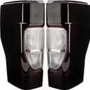 Tail Light Assembly Compatible With 2020-2022 Ford F250/F350/F450 Super Duty Driver and Passenger Side Smoke Red Rear Taillight Tail Lamp Halogen Brake Lamp (w/o Blind Spot) (Non- LED)