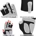 Riverruns Fishing Gloves UPF 50+ Sun Gloves UV Protection Men Women for Outdoor, Kayaking, Rowing, Paddling, Canoeing, Hiking (Large, Black, Fishing Gear Combo)