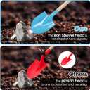 Dsmile 3Pcs Long Beach Shovels 16" Metal Kids Beach Spades Sand Shovels Toys with Wood Handle for Digging Shoveling Snow Sandbox Toys Set for Kids & Adults