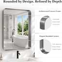 30x30 Inch Black Bathroom Mirror Metal Framed, HD Tempered Glass