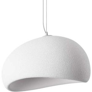 Uiankik 19.7IN Modern Pendant Light for Dining Room Hallway Light Restaurant Hanging Lamp E26 Base Japanese Wabi Sabi Style Bird Nest Shape Lighting Fixture(White,50CM)