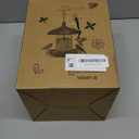 Metal Bird Feeder for Outdoors Hanging,3.0LB Seed Feeder,Easy to Fill & Clean,360 Feeding,Chew Proof Weatherproof Roof for Gardens and Wild Birds,Green