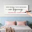 Foutcheou New Home New Memories New Beginnings Wall Decor 32x12 White