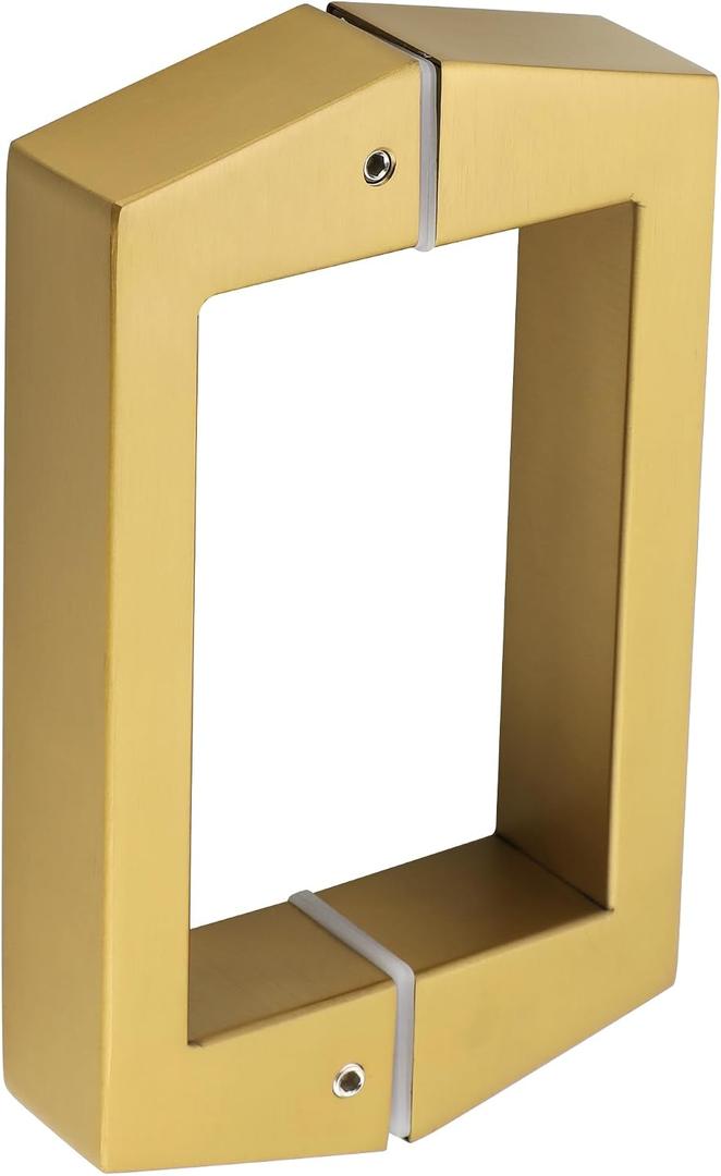 Alise 6" Shower Door Handle,Sliding Door Handles,Push Pull Glass Door Handle, Square Back to Back Shower Doors Handle, SUS304 Stainless Steel Shower Doors Hardware Replacement,Brushed Gold