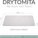 Momo Lifestyle Stone Bath Mat Drytomita Quick Drying Diatomaceous Earth, Ultra Absorbent (23.6 X 15.4 Inches) Linen Grey