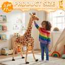 Meooeck 47 Inch Giant Giraffe Stuffed Animal, Large Plush Toy for Kids Lifelike Standing Toys Stuffed Tall Giraffe for Birthday, Nursery Home Decor