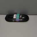 25FT Flat Plug Extension Cord, 16 AWG 3 Prong Grounded Black Low Profile Extension Cable for Indoor, UL Listed