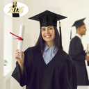 Berlune 12 Pieces Matte Graduation Cap 2026 Tassel Adjustable Mortarboard Graduation Hat for High School Bachelor Adult
