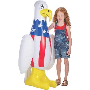 Inflatable Patriotic Bald Eagle, Over 4 Feet Tall - 4th of July Party and USA Toys - 1 Piece