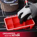 Geinxurn IPX4 Waterproof Small Storage Parts Organizer, Small Parts Case with Removable Dividers, Screwdriver Bit Set Box(2 Boxes)
