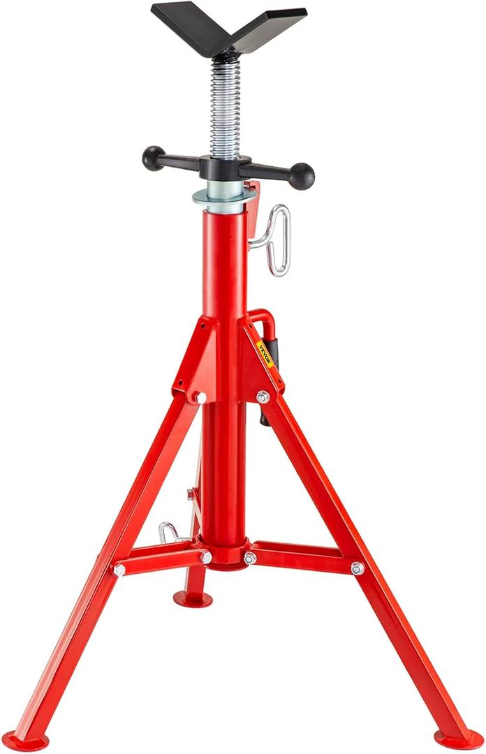 Pipe Jack Stand Robust Steel Heavy-Duty Construction | Adjustable Height Range | Folding & Portable Design | Secure Stability | Versatile Applications