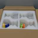 Schooner Beer Glasses 21.5 Oz Set of 4, Extra Large Margarita Glass With 4 Color Clips, Shrimp Cocktail Goblet, Large Stemmed Glasses With Thick Bottom, Crystal Clear Bar Glassware