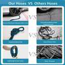 100FT Expandable Garden Hose w/10 Function Spray Nozzle, 2026 New Superior Strength Water Hoses, 3/4" Brass Connectors- Leakproof Lightweight Water Pipe for Outdoor & Gardening(Blue Black)