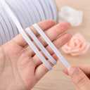 Coopay 100 Yards Length 1/4" Width Elastic Bands Flat Elastic Cord Rope Heavy Stretch Spool Knit for Sewing DIY Projects, Arts & Crafts (White, 1/4 Inch)