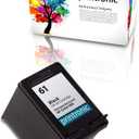 Remanufactured HP 61 Ink Cartridge for HP Envy 4500 5530 Deskjet 2540 1510 2050 3050 OfficeJet 4630 Printers (1 Black)