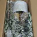 TNELTUEB Faux Olive Tree 6FT - Indoor Tall Artificial Olive Trees with Planter & Basket and Lights, Artificial Plants with Natural Wood Trunk and Realistic Fruits for Home Living Room Office Decor