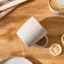 famiware Coffee Mugs Set of 4, Meteor 13 oz Ceramic Mug Cup Set with Handle for Coffee, Tea, Cappuccino, Latte, Milk, Creamy White, 4 Count