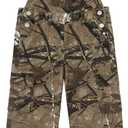 Girls Boys Camo Bib Overalls,Kids Overalls Straight Leg Denim Jumpsuits Cargo Pants with Pockets 6-7 Years