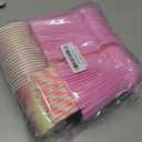 Rainbow Birthday Disposable Dinnerware Sets,Pink Birthday Party Supplies Plates Glitter Diamond Plates,Rose Gold Disposable Tableware Sets Girls Party Plates with Tablecloth Cup Banner Serve 24