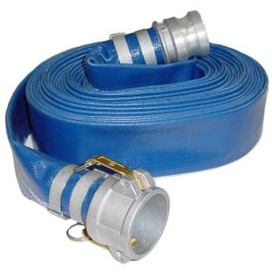 PVC Discharge Hose Assembly, Blue, 2 in. Male X Female Cam and Groove, 65 psi Max Pressure, 50 ft. Length, 2 in. ID