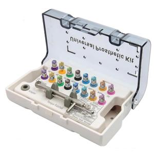 Dental Implant Torque Wrench Kit with Adjustable Torque Ratchet 10-70Ncm Autoclavable High Precision Implant Driver Kit for Dentists Pack of 16 Pcs (Square color)