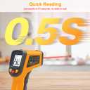 Ketotek Digital Infrared Thermometer Temperature Gun -58F to 1112 F(-50C to 600C) Handheld Non Contact IR Laser Thermometer KT600Y for Cooking Meat Refrigerator Pool Pizza Oven BBQ Food (Orange)