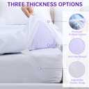 MUXHOMO 3.9 Inch 7-Zone Queen Mattress Topper, Egg Crate Memory Foam Mattress Topper Queen Size for Back Pain, Lavender Cooling Gel Infused Bed Pad, CertiPUR-US and Oeko-TEX Certification (60" x 80")