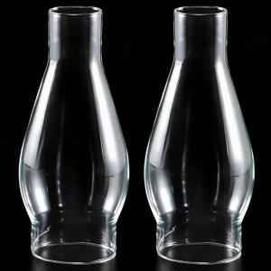 2 5/8 Inch 7.75 Inch Clear Glass Oil Lamp Chimney for Rayo & Central Draft Burners on Vintage and Antique Style Globes Fixture Replacement Globes & Shades