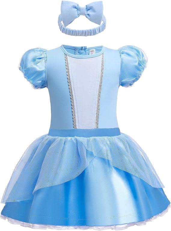 Baby Girls Costume for Infant Romper Onesie Babysuit Birthday Christmas Halloween with Headband 9-12Months(K30-90)