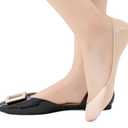 Jarseen 4 Pairs No Show Liner Socks Women's Low Cut Cotton Nylon Boat Invisible Hidden Socks Non-Slip for Flats (5-8, Nylon&Pad 4Nude)