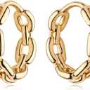 LOYATA Gold Huggie Hoop Earrings 14K Gold Plated Dainty Small Simple Hypoallergenic Jewelry Gift for Women